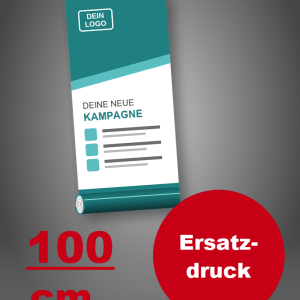 Rollup Ersatzdruck 100 cm &ndash; Ersatzbanner ohne Kassette